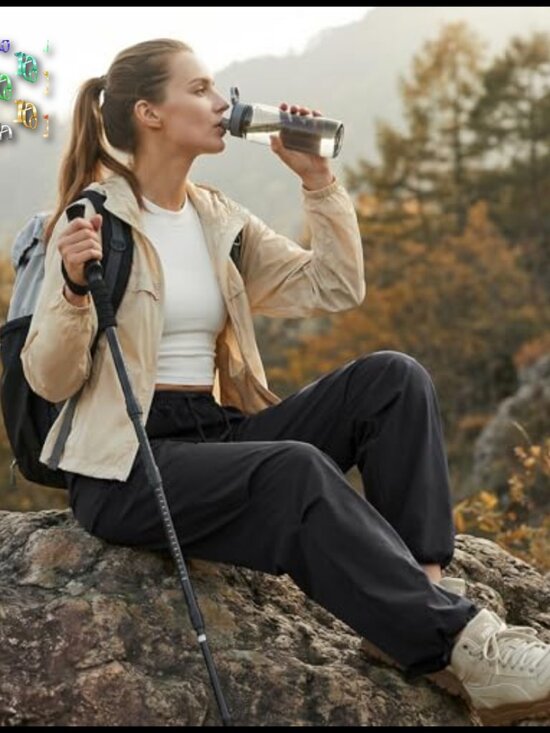 Hiking Pants Water Resistant Quick Dry Lightweight Parachute Design Casual - Picture 5 of 7